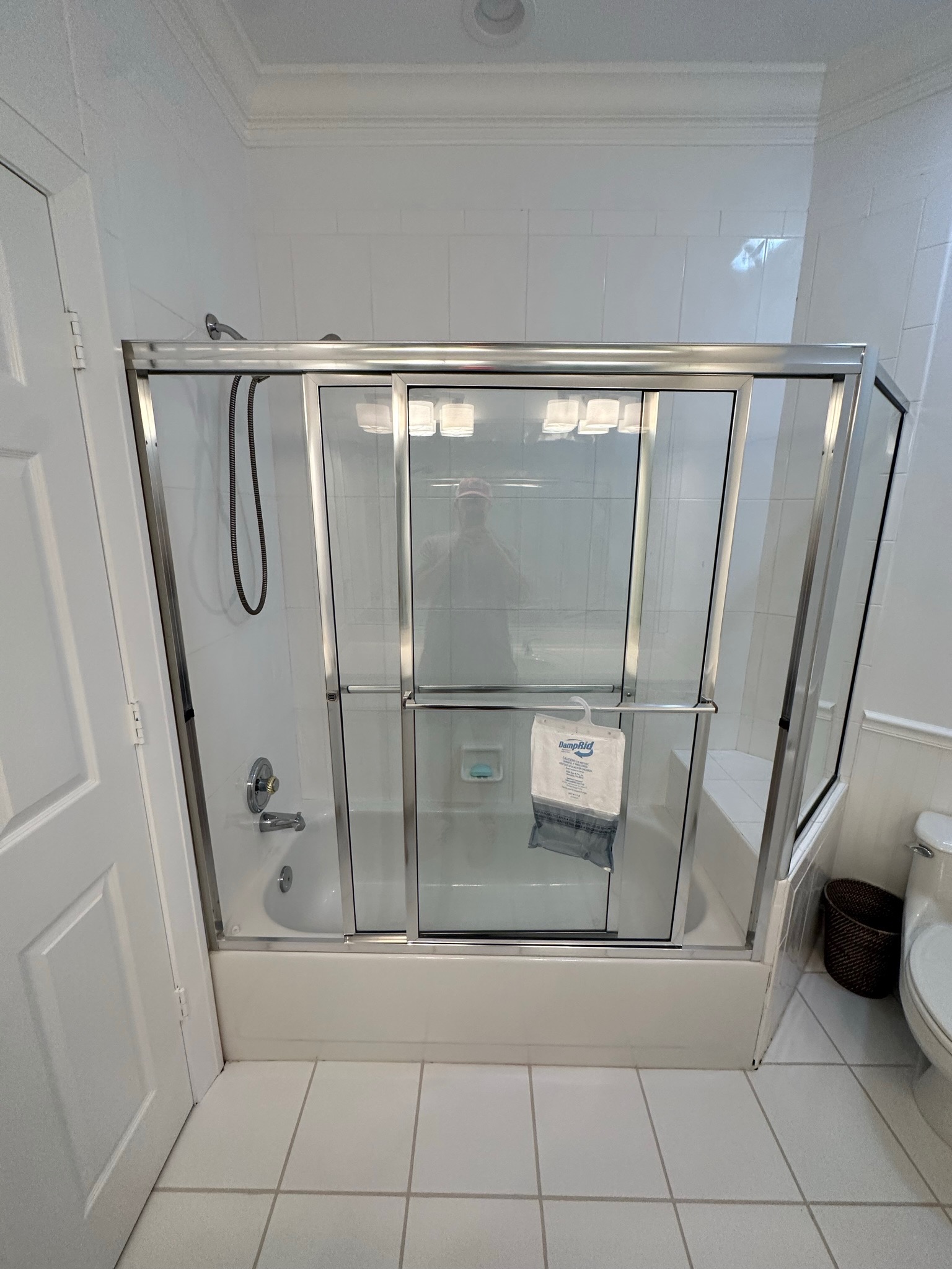 Bathroom before shower renovation in Palm Beach, Florida